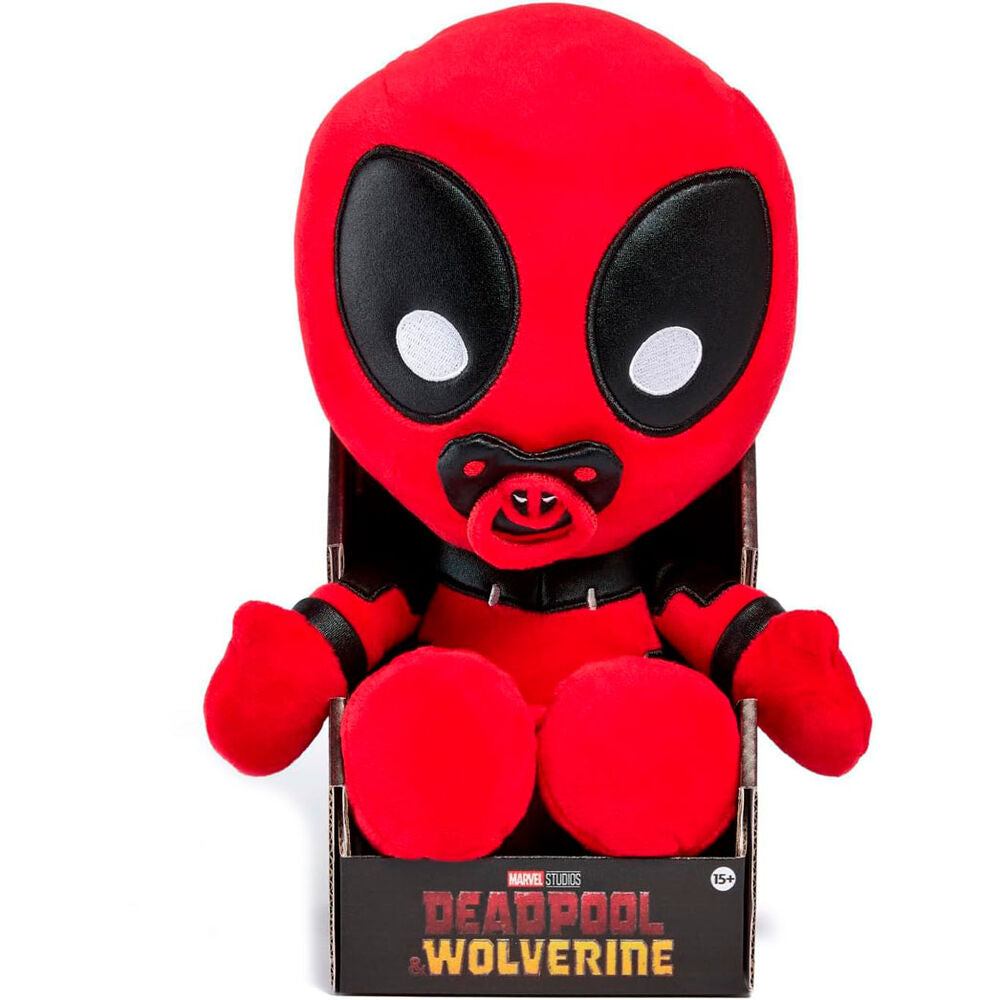 Peluche Baby Pool de Deadpool Marvel en rojo y negro