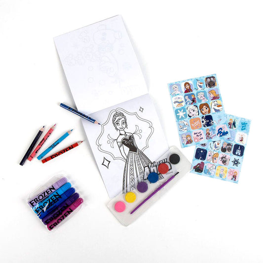 Set de papelería Frozen con mochila, Elsa y Anna - 4
