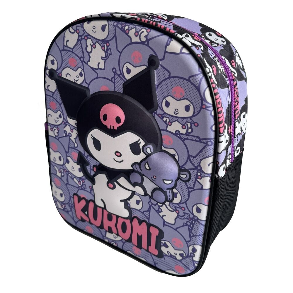 Mochila 3D morada de Kuromi Hello Kitty