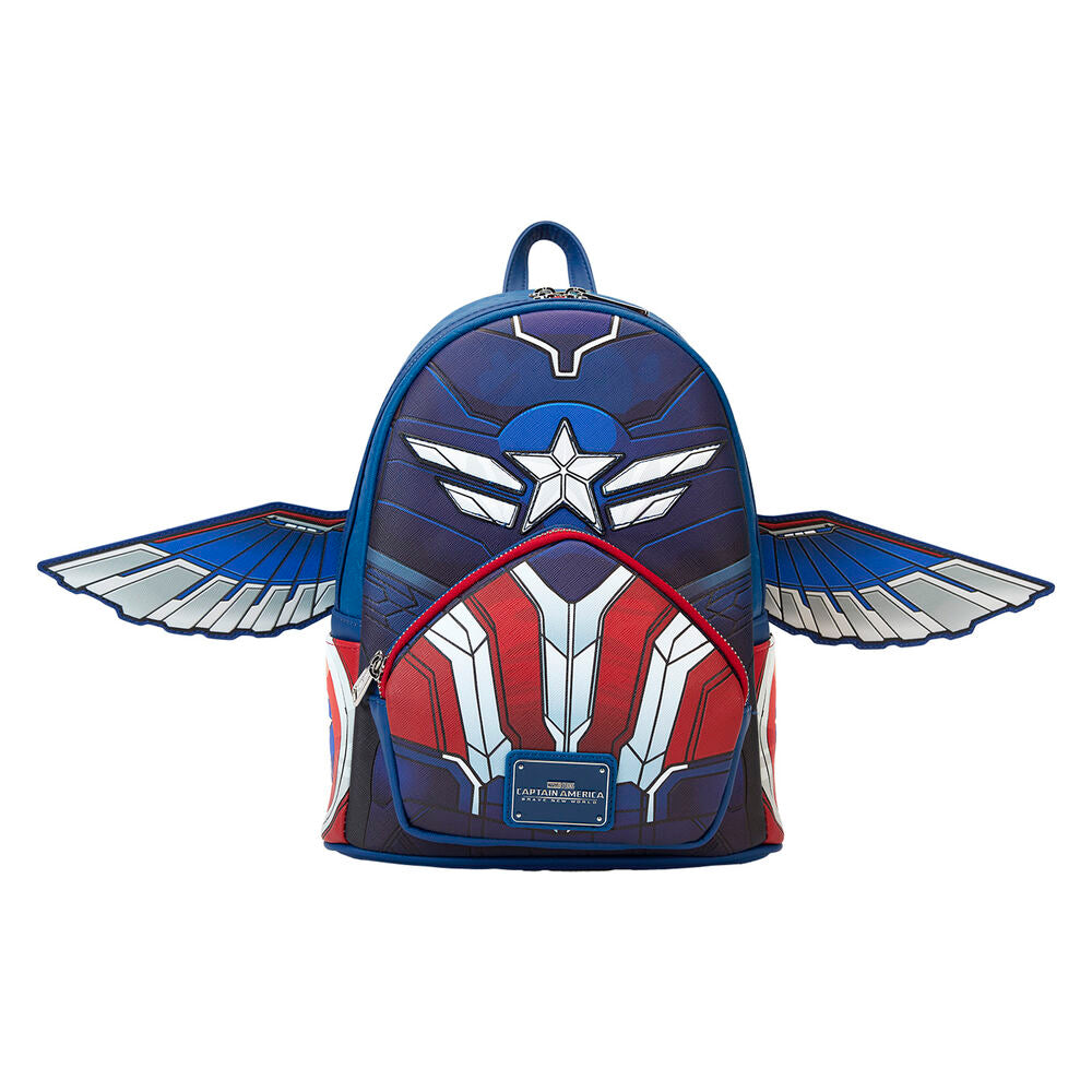 Mochila Loungefly de Capitán América Brave New World con alas