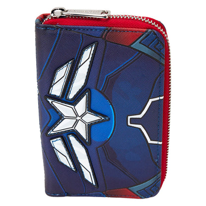 Cartera Loungefly de Capitán América azul y roja con emblema de estrella - 4