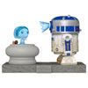 Figura Funko POP! Deluxe de R2-D2 con Leia holográfica sobre base Star Wars