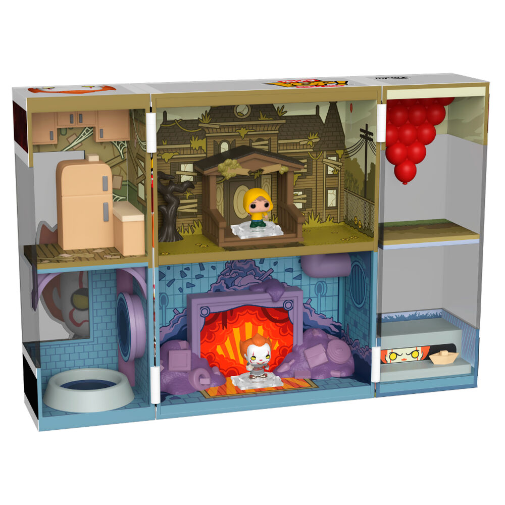 Diorama Funko Bitty POP! IT Pennywise's Lair con figuras y globos rojos