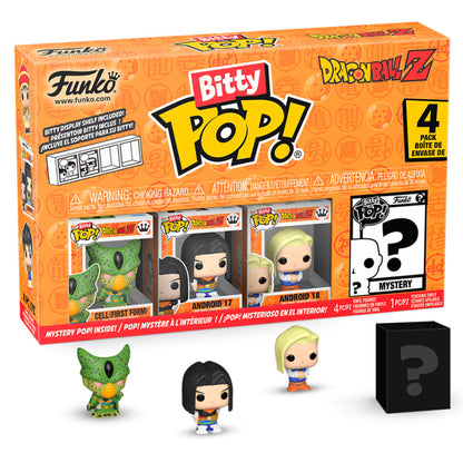 Blíster Funko Bitty Pop! de Dragon Ball Z con Cell, Android 17, Android 18 y figura misteriosa