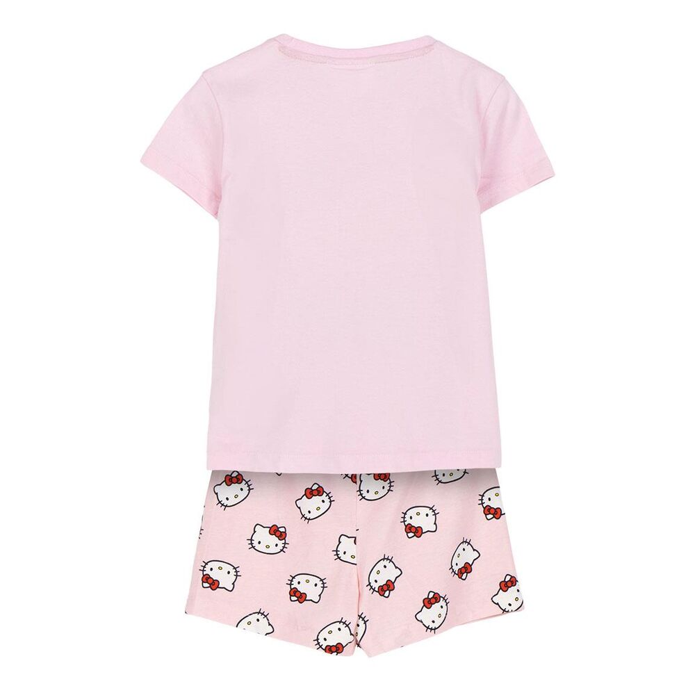 Pijama rosa de Hello Kitty con camiseta de manga corta y pantalón corto - 2