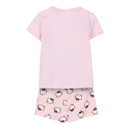 Pijama rosa de Hello Kitty con camiseta de manga corta y pantalón corto - 2