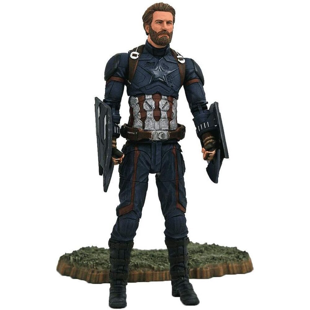 Figura articulada de Capitán América Marvel Select en su caja - 3