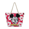 Bolsa de playa roja Hawaii con Mickey y flores blancas