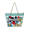 Bolsa de playa Together Mickey Disney con personajes y rayas verde agua