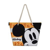 Bolsa de playa naranja de Mickey Disney con dos asas