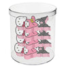Cubo transparente con 12 gomas de borrar Hello Kitty