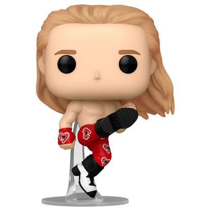 Figura Funko POP! de Shawn Michaels con indumentaria roja y pose dinámica