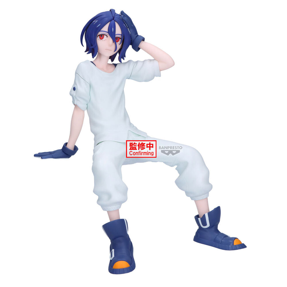 Figura de Shuji Ito de Mobile Suit Gundam GQuuuuuuX con cabello azul y conjunto blanco