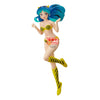 Figura de Lum de Urusei Yatsura con cabello azul y conjunto amarillo a rayas
