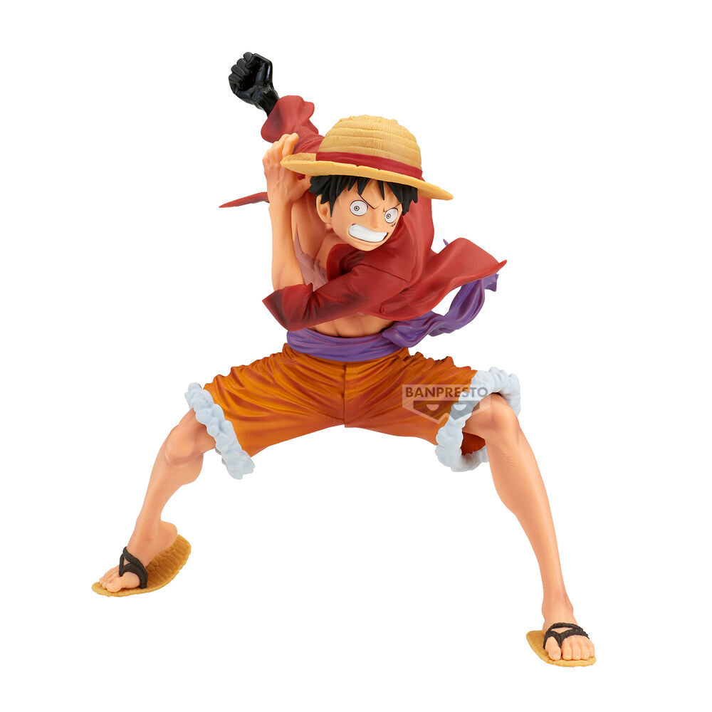 Figura de Monkey D. Luffy Maximatic de One Piece en pose de acción