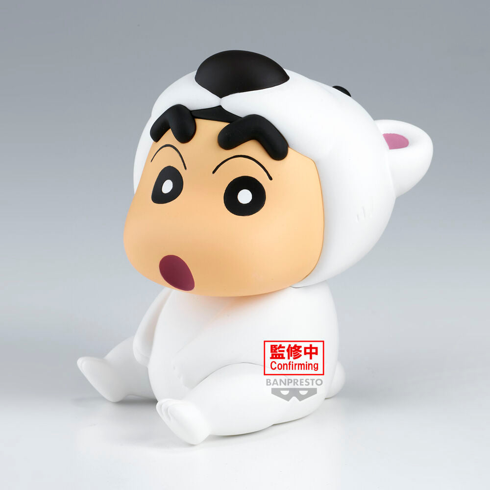 Figura de Crayon Shinchan con disfraz blanco de oso polar - 2