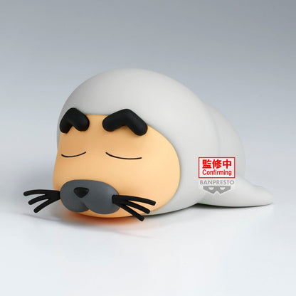 Figura Sea Dog de Crayon Shinchan blanca con bigotes negros - 2