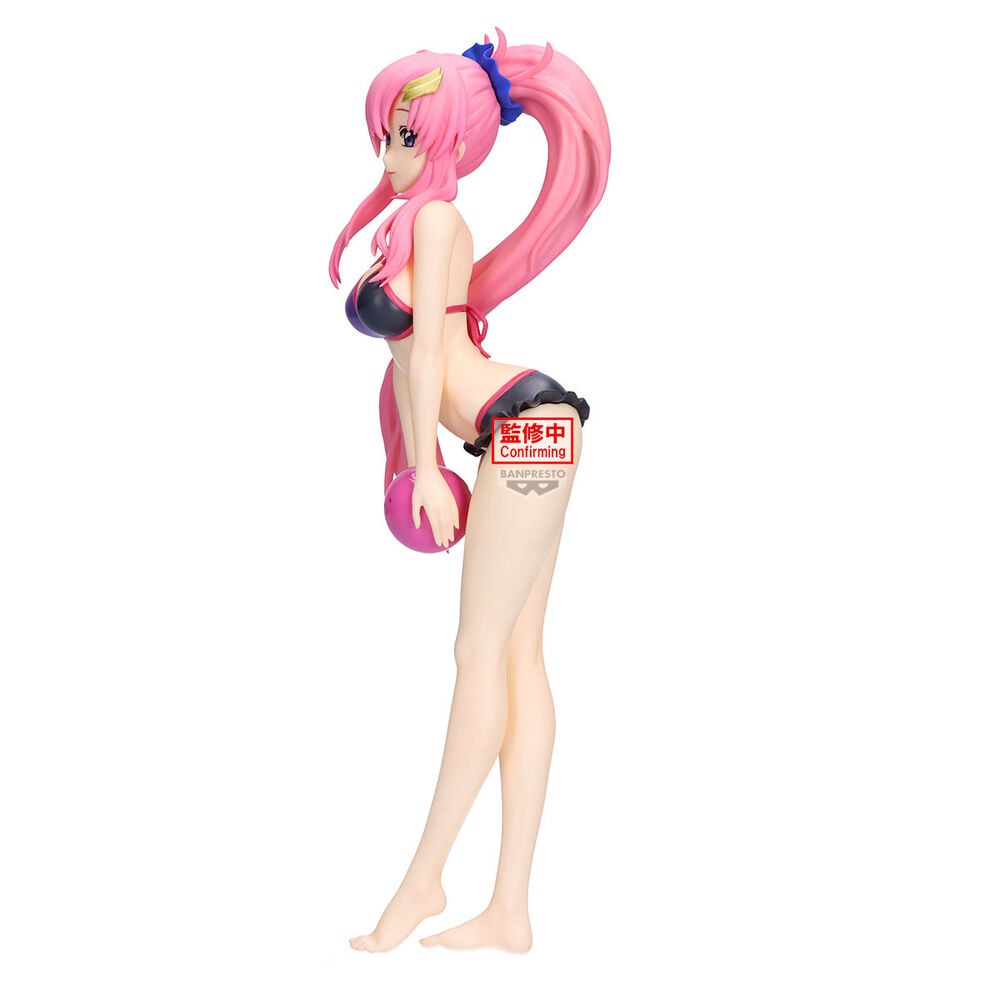 Figura Banpresto de Lacus Clyne de Gundam SEED Freedom con cabello rosa y pelota - 2