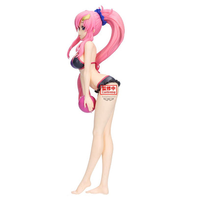 Figura Banpresto de Lacus Clyne de Gundam SEED Freedom con cabello rosa y pelota - 2