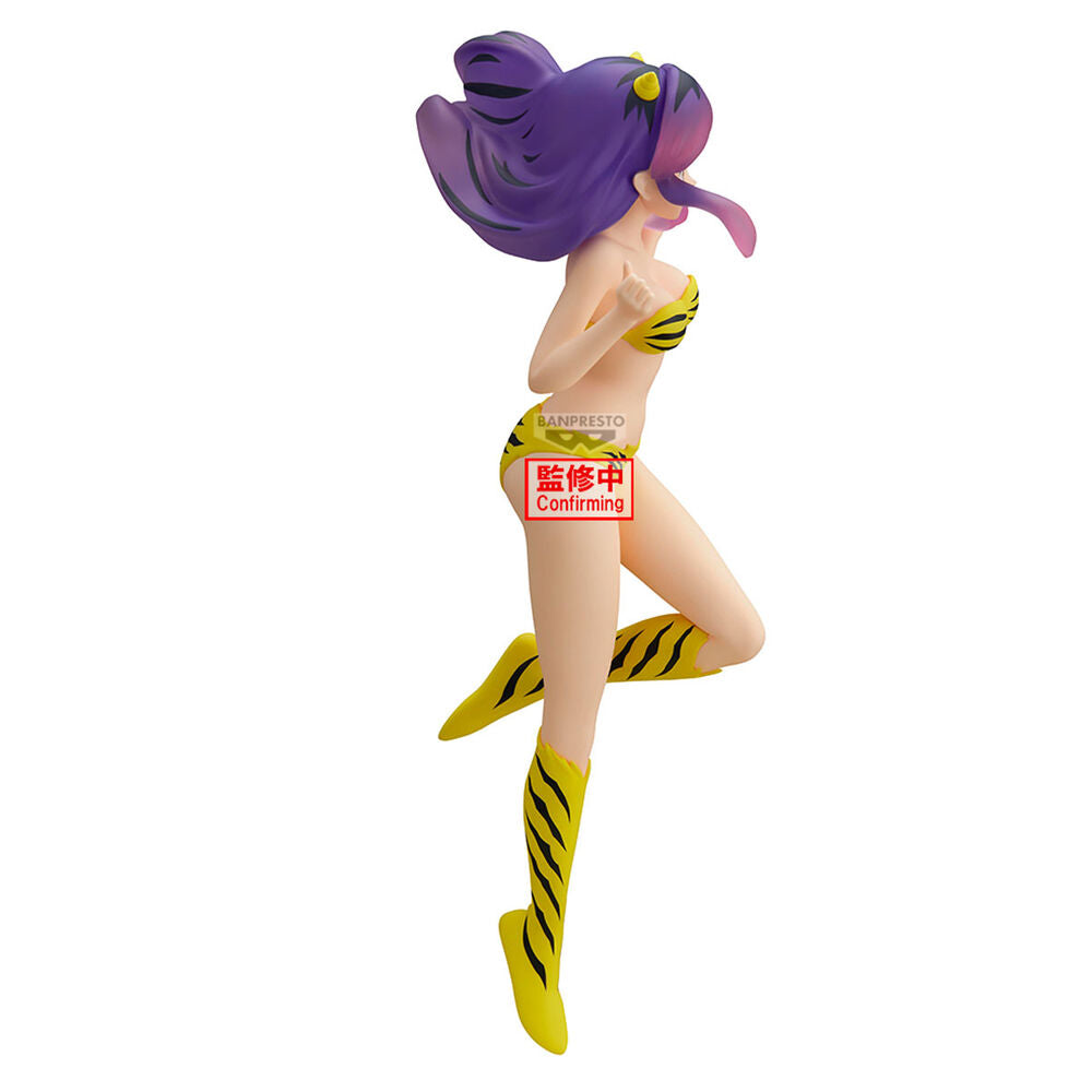 Figura de Lum de Urusei Yatsura con cabello morado y conjunto amarillo a rayas - 2