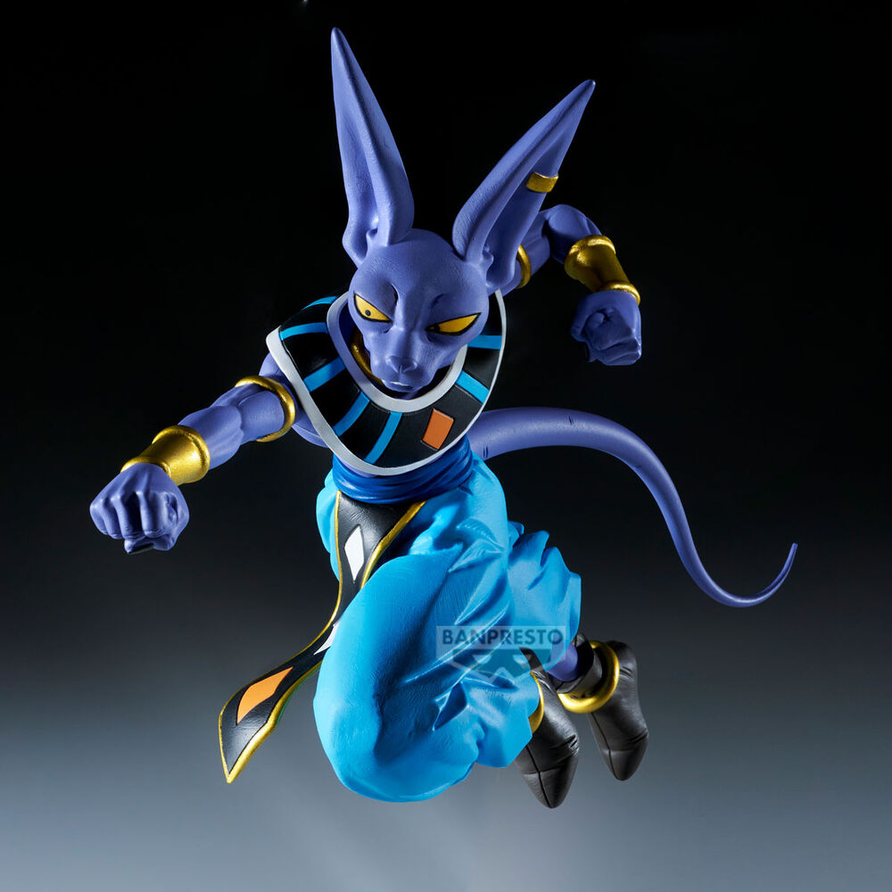 Figura de Beerus de Dragon Ball Super en pose de acción