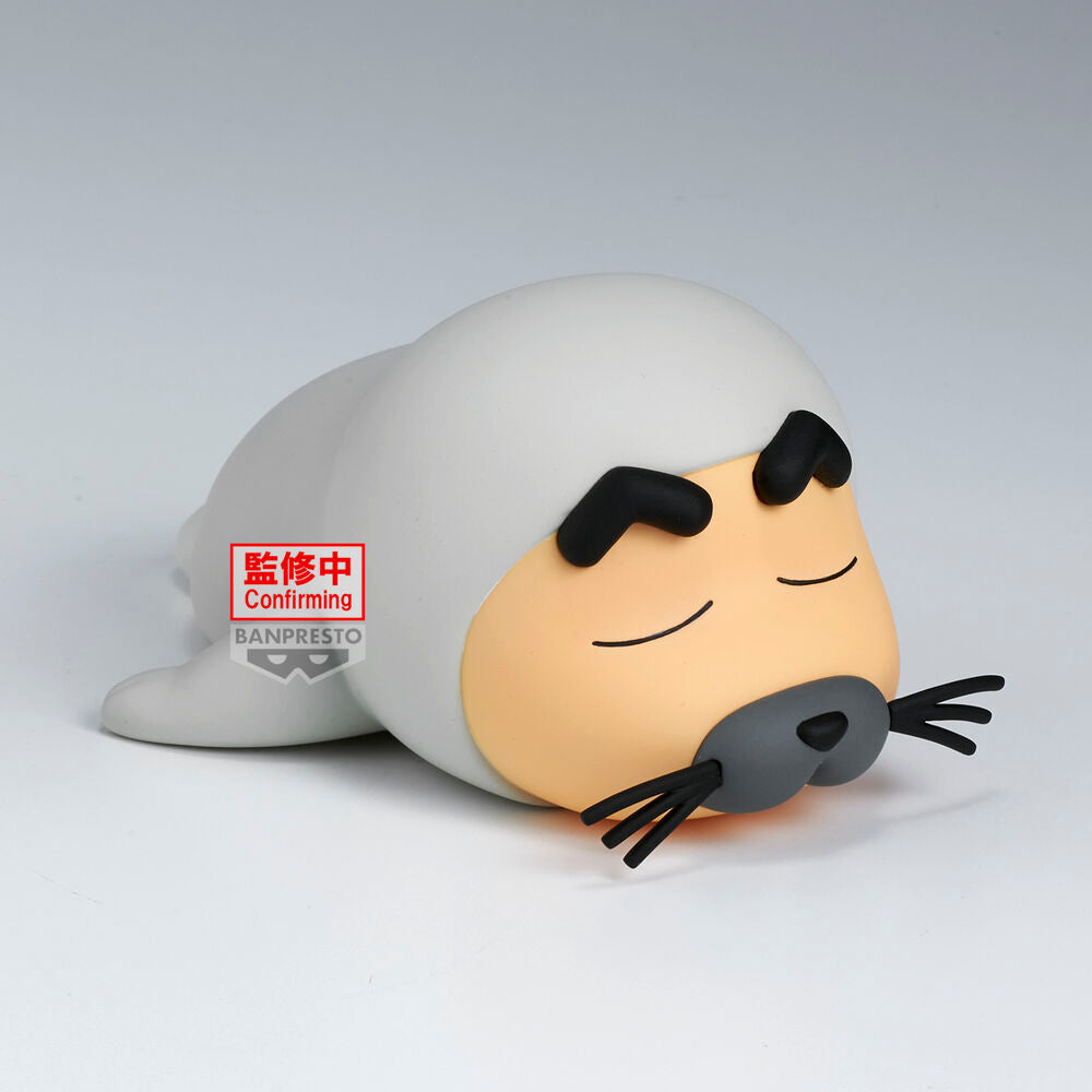 Figura Sea Dog de Crayon Shinchan blanca con bigotes negros - 3