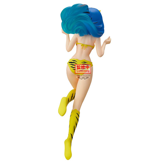 Figura de Lum de Urusei Yatsura con cabello azul y conjunto amarillo a rayas - 3