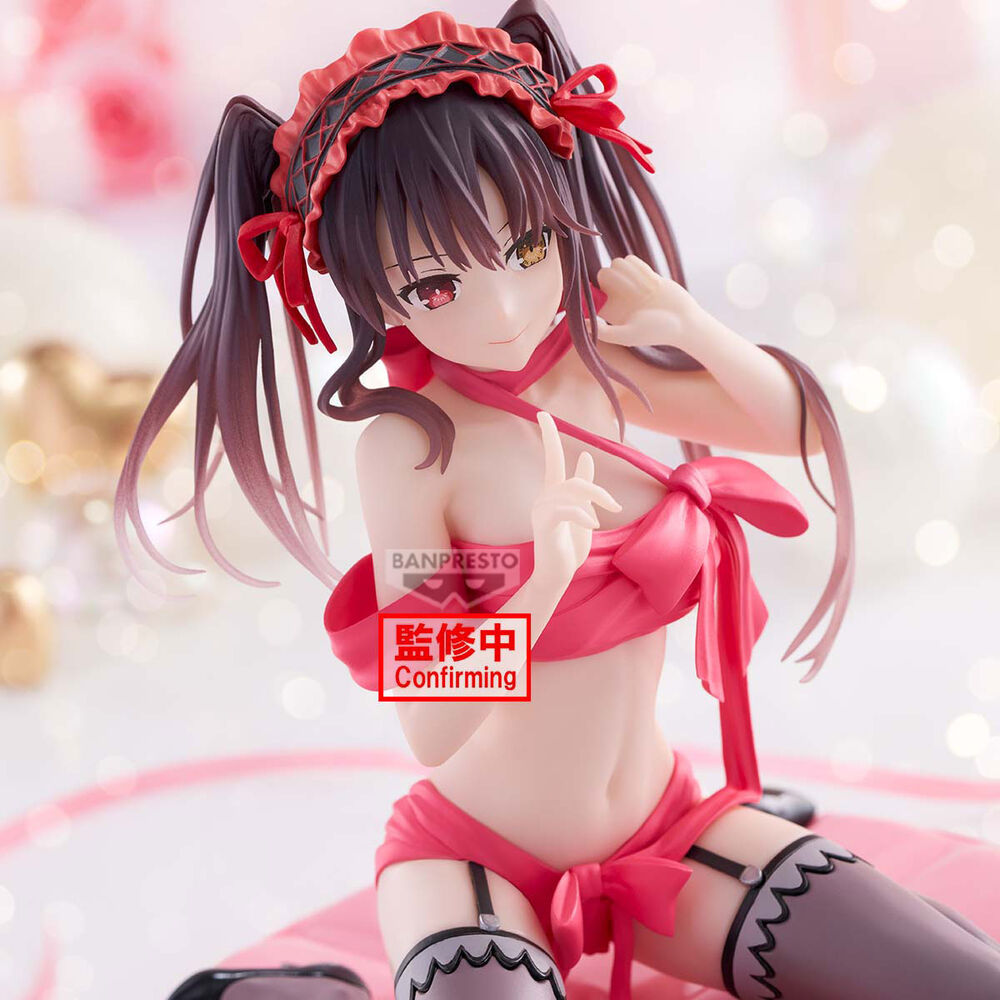 Figura de Kurumi Tokisaki de Date a Live sobre base rosa - 3