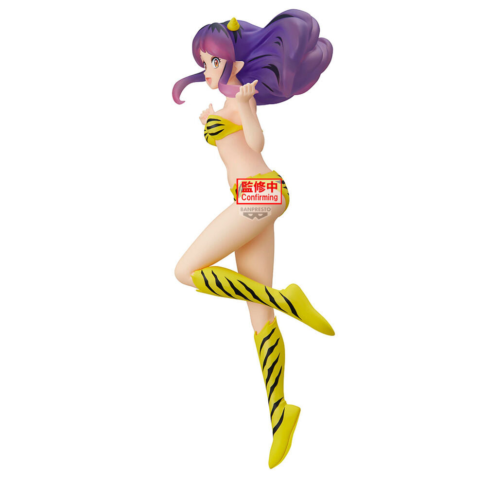 Figura de Lum de Urusei Yatsura con cabello morado y conjunto amarillo a rayas - 4