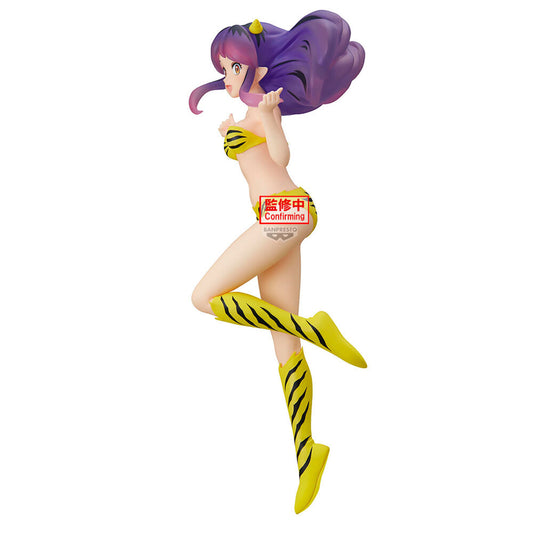 Figura de Lum de Urusei Yatsura con cabello morado y conjunto amarillo a rayas - 4