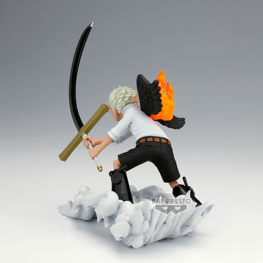 Figura Hawk Senkozekkei de One Piece con espada, alas negras y llamas - 3