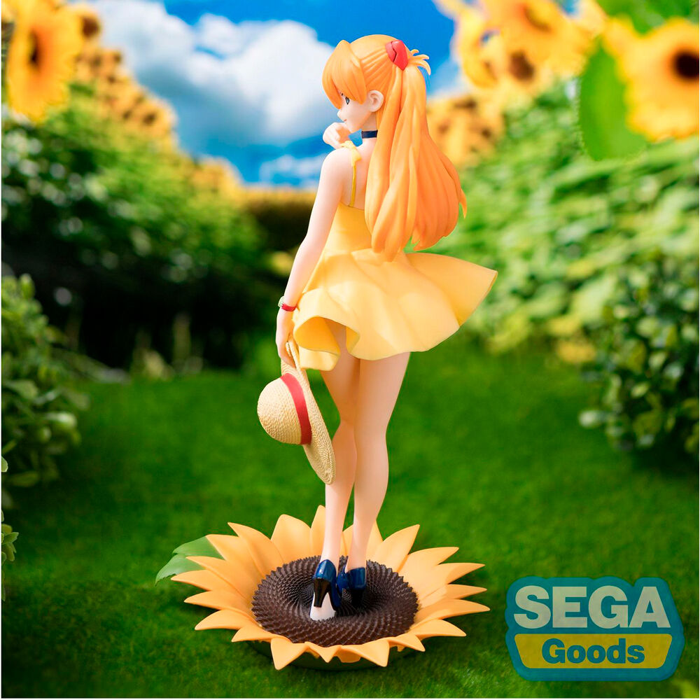 Figura Luminasta Akura de Evangelion con vestido amarillo y base de girasol - 3