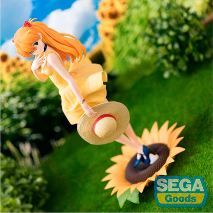 Figura Luminasta Akura de Evangelion con vestido amarillo y base de girasol - 4