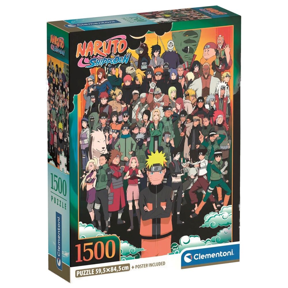 Puzzle Clementoni Naruto Shippuden de 1500 piezas con numerosos personajes