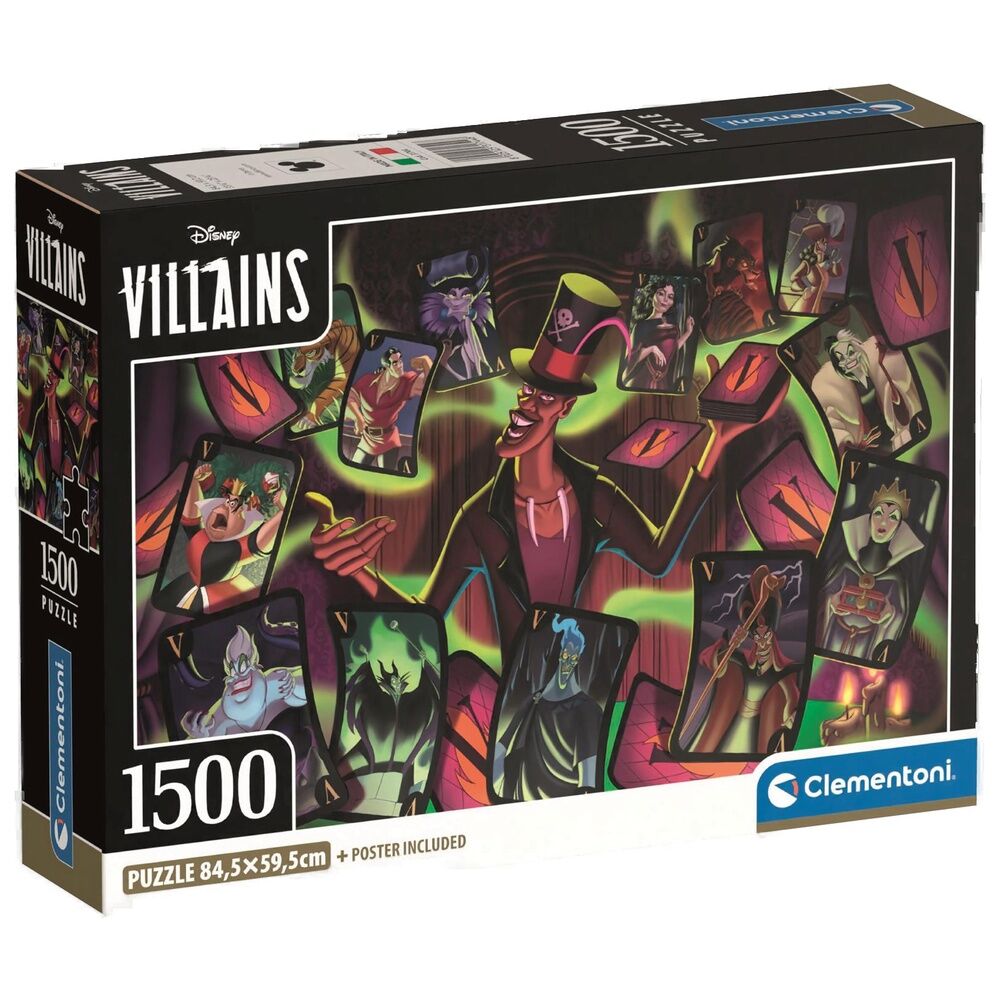 Caja del puzzle Clementoni Disney Villanas de 1500 piezas