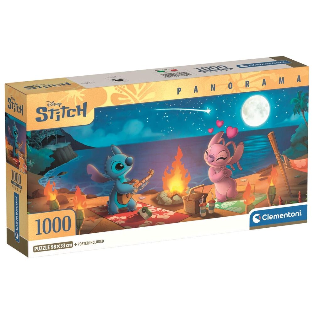 Puzzle panorámico Disney Stitch Clementoni de 1000 piezas