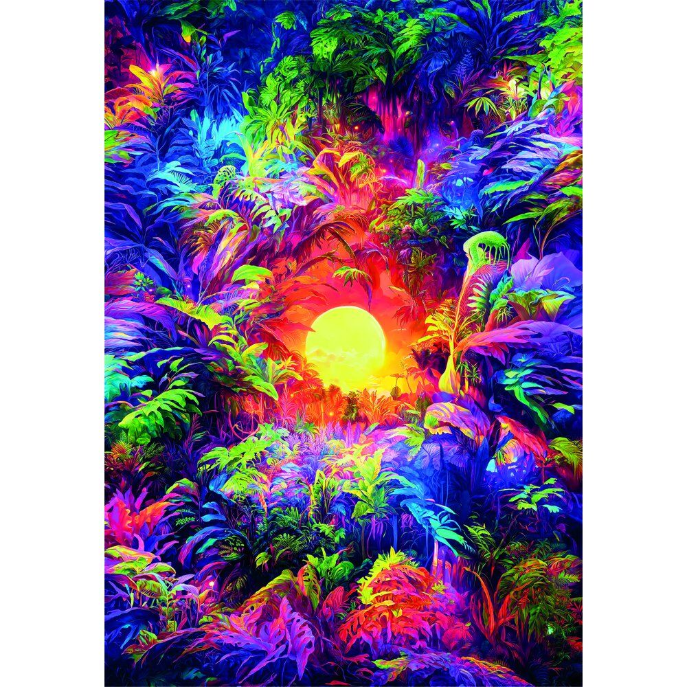 Puzzle Clementoni Color Boom de jungla tropical al amanecer - 2
