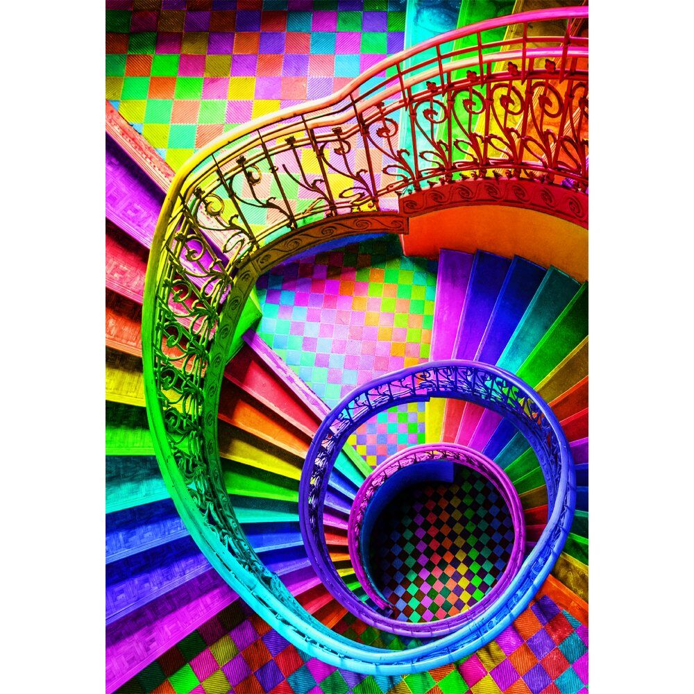 Puzzle Clementoni Stairs Color Boom de 500 piezas con escaleras multicolores - 2