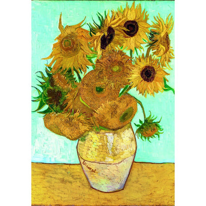 Caja del puzzle Clementoni de 1000 piezas con Los girasoles de Van Gogh - 2