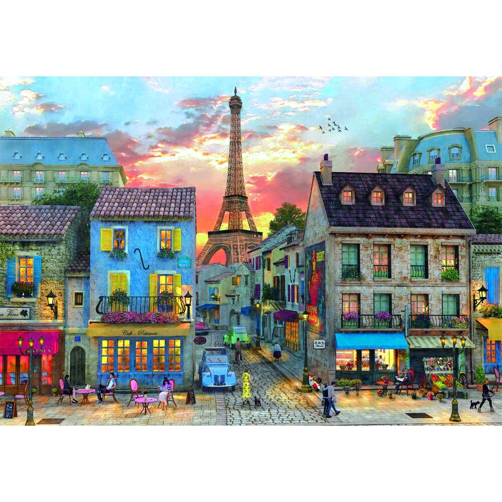 Puzzle Clementoni de 1000 piezas con calles de París y la Torre Eiffel - 2