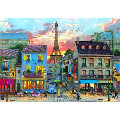 Puzzle Clementoni de 1000 piezas con calles de París y la Torre Eiffel - 2