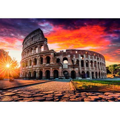 Puzzle Clementoni Roman Sunset de 1000 piezas con el Coliseo de Roma al atardecer - 2