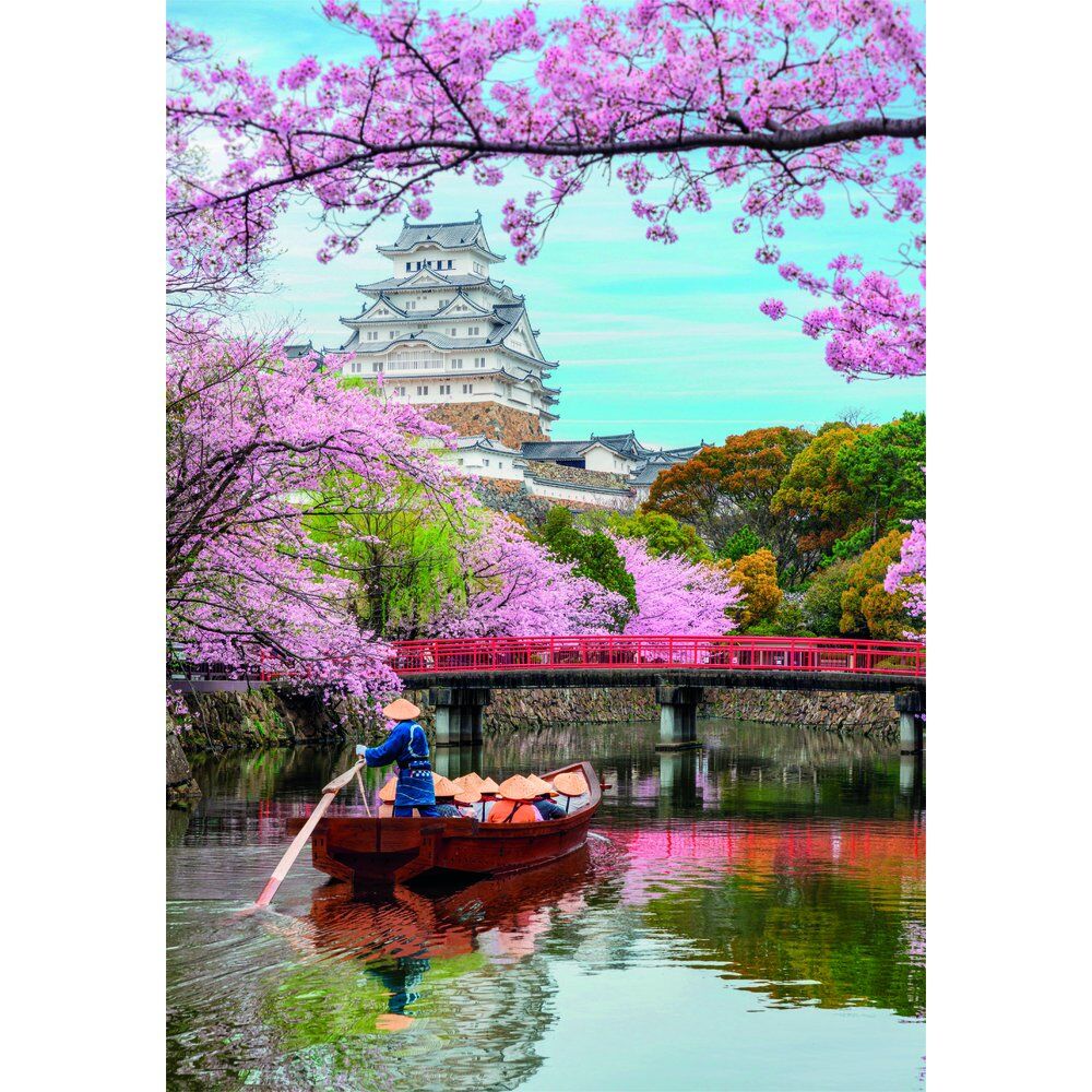 Puzzle Clementoni de 1000 piezas con el castillo de Himeji entre cerezos en flor - 2