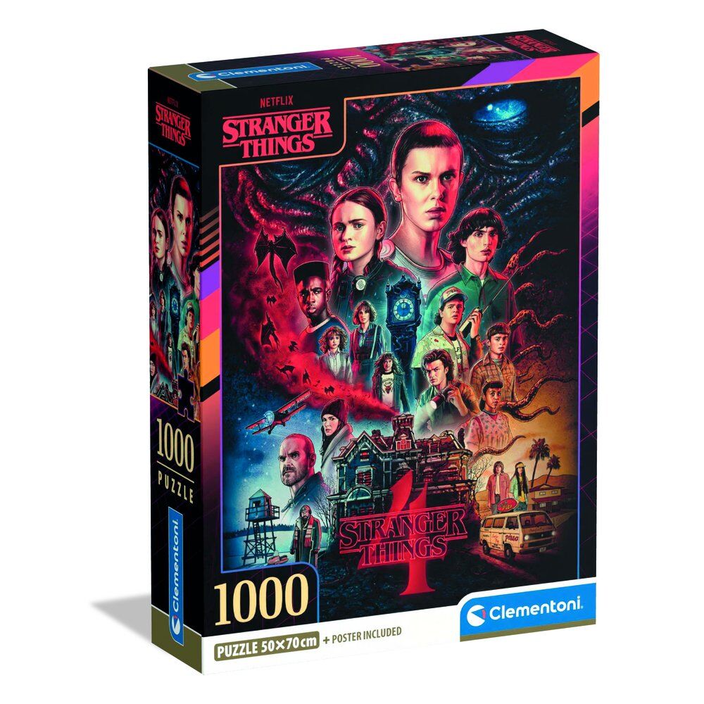 Puzzle Clementoni de 1000 piezas con ilustración de Stranger Things