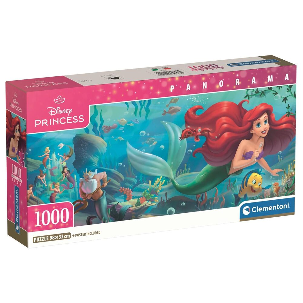 Puzzle panorámico Clementoni de La Sirenita Disney de 1000 piezas