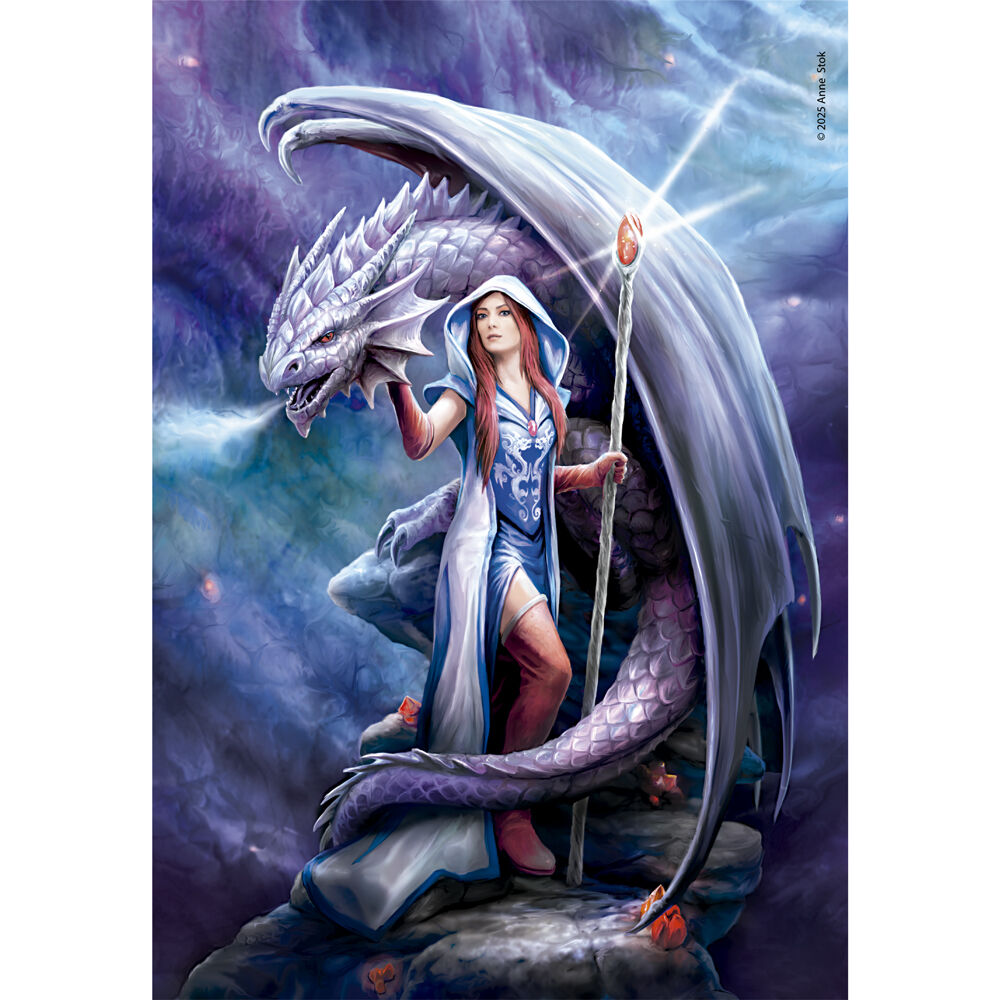 Puzzle Clementoni Dragon Mage de Anne Stokes con dragón y maga - 2