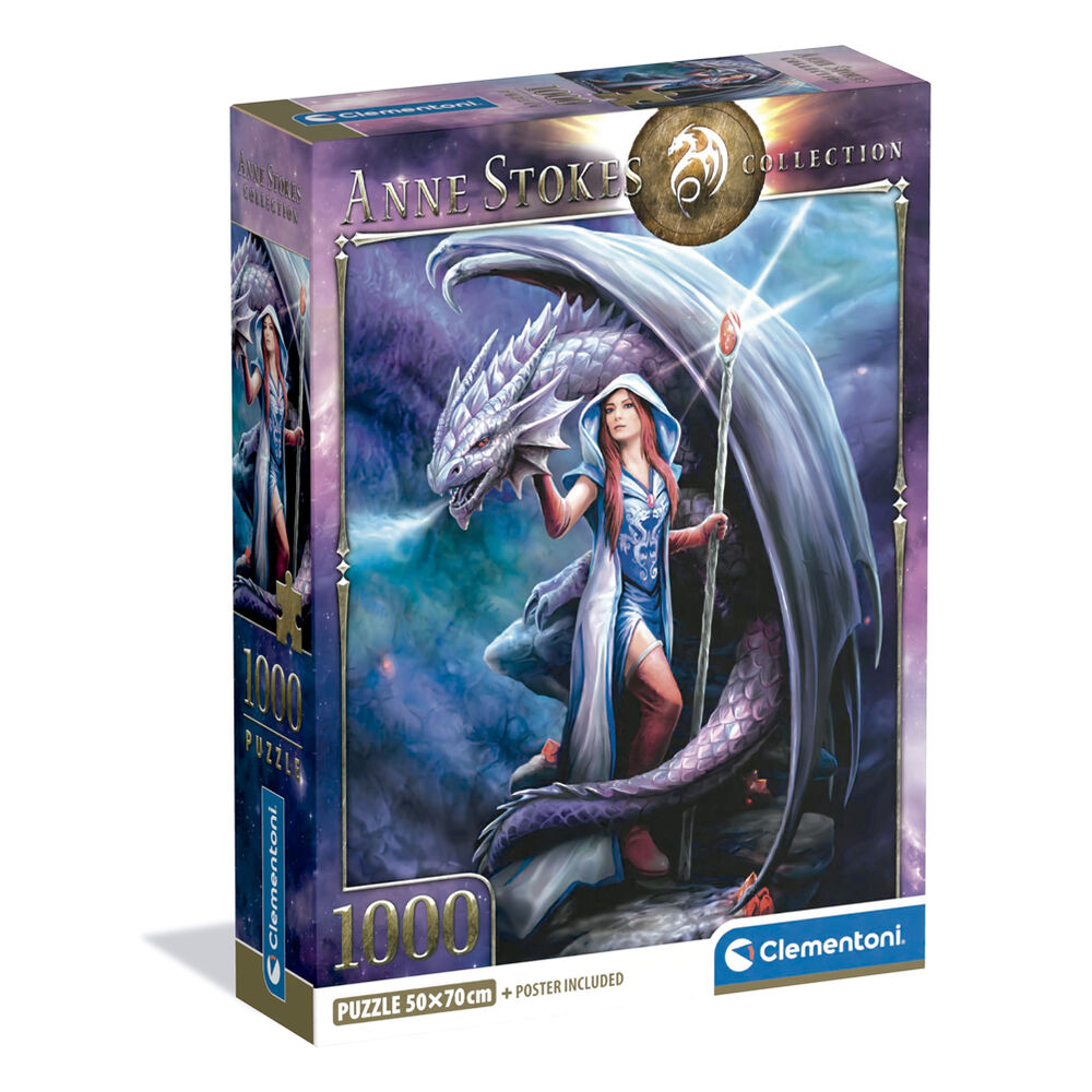 Puzzle Clementoni Dragon Mage de Anne Stokes con dragón y maga