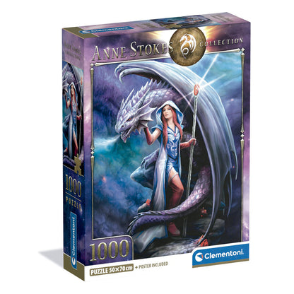 Puzzle Clementoni Dragon Mage de Anne Stokes con dragón y maga