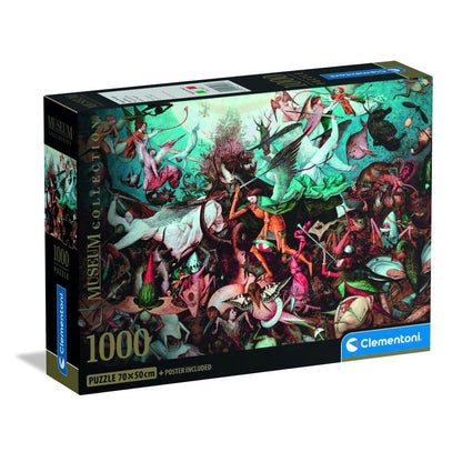 Puzzle Clementoni de 1000 piezas con The Fall of the Rebel Angels de Bruegel