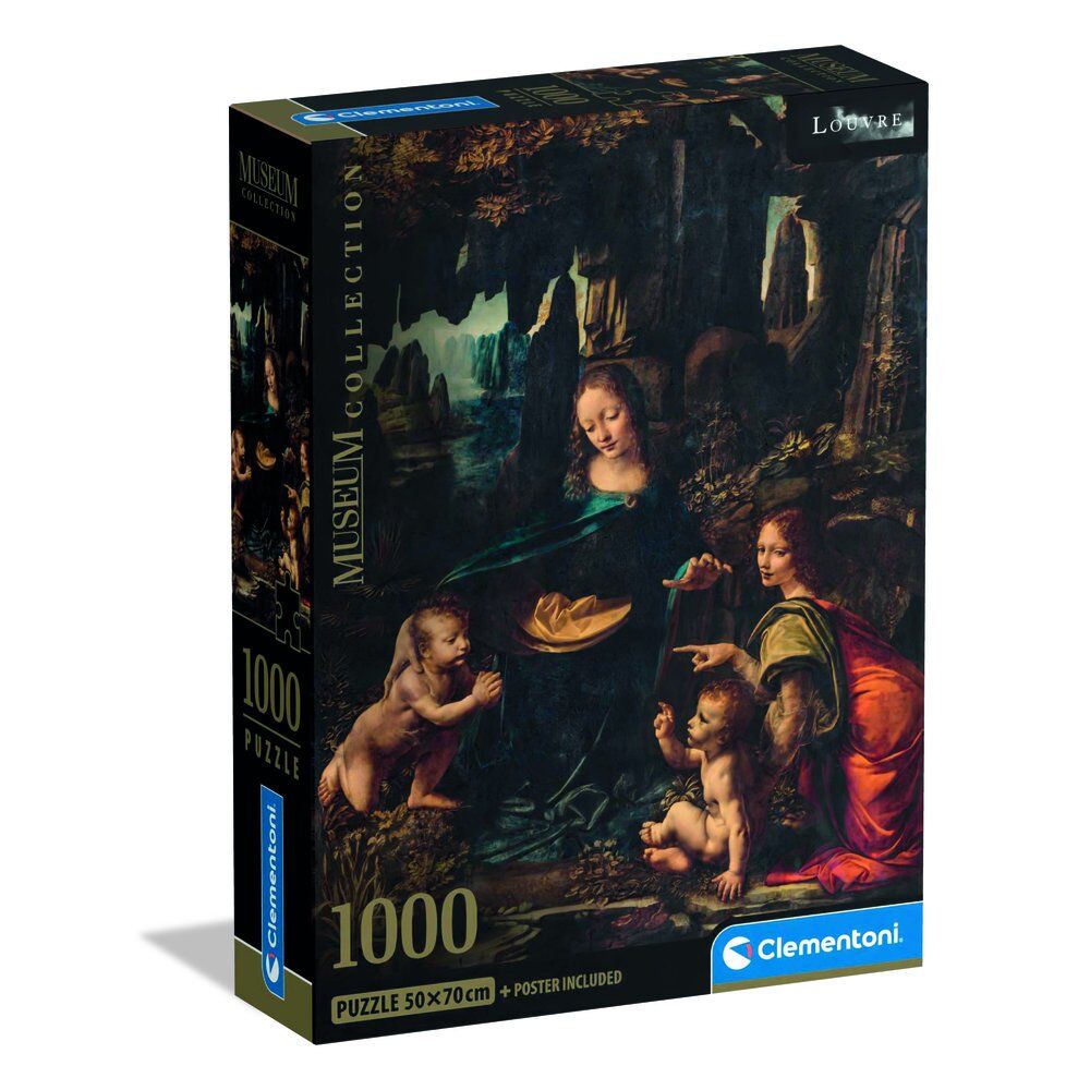 Puzzle Clementoni de 1000 piezas con La Virgen de las Rocas de Leonardo